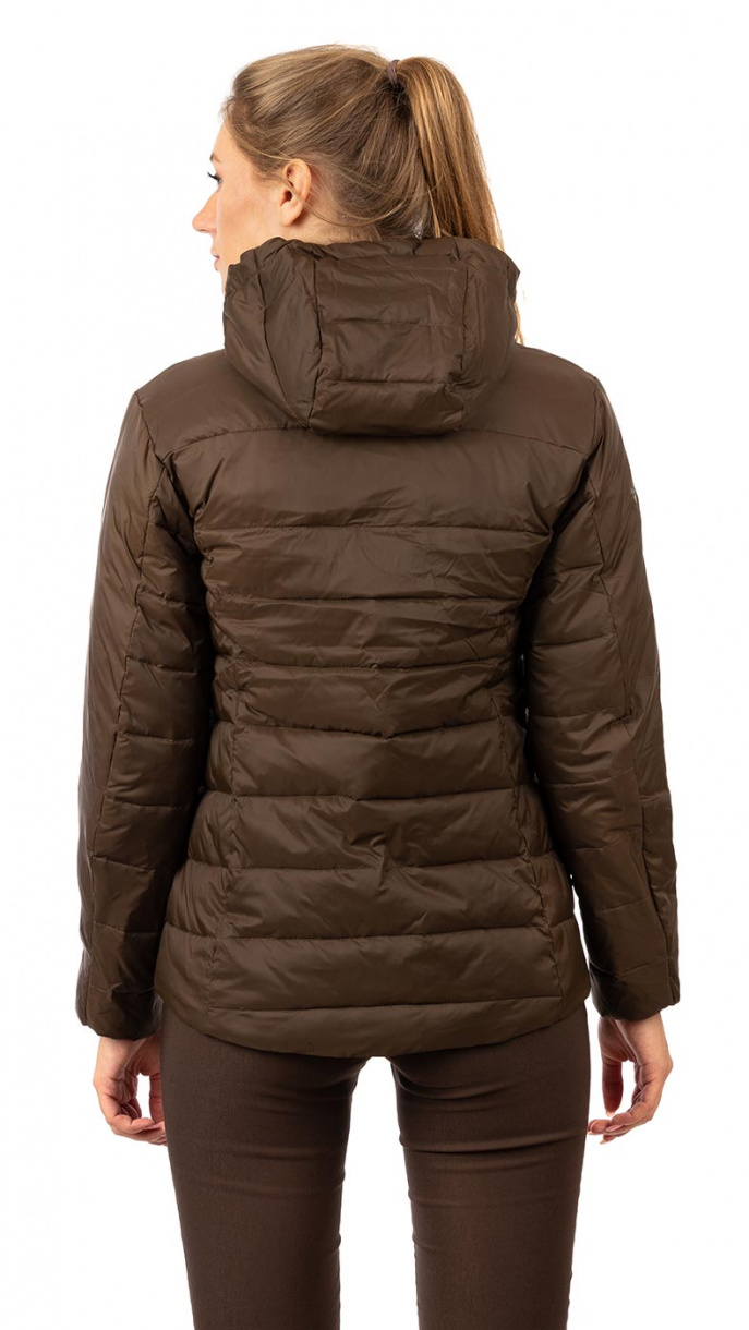 Fossa (Фосса) куртка с капюшоном женская (нейлон, коричневый)