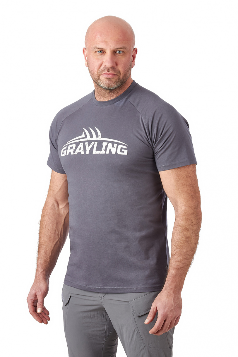 Футболка GRAYLING Logo T-Shirt (Лого) (хлопок, графит) GTS-02GRT